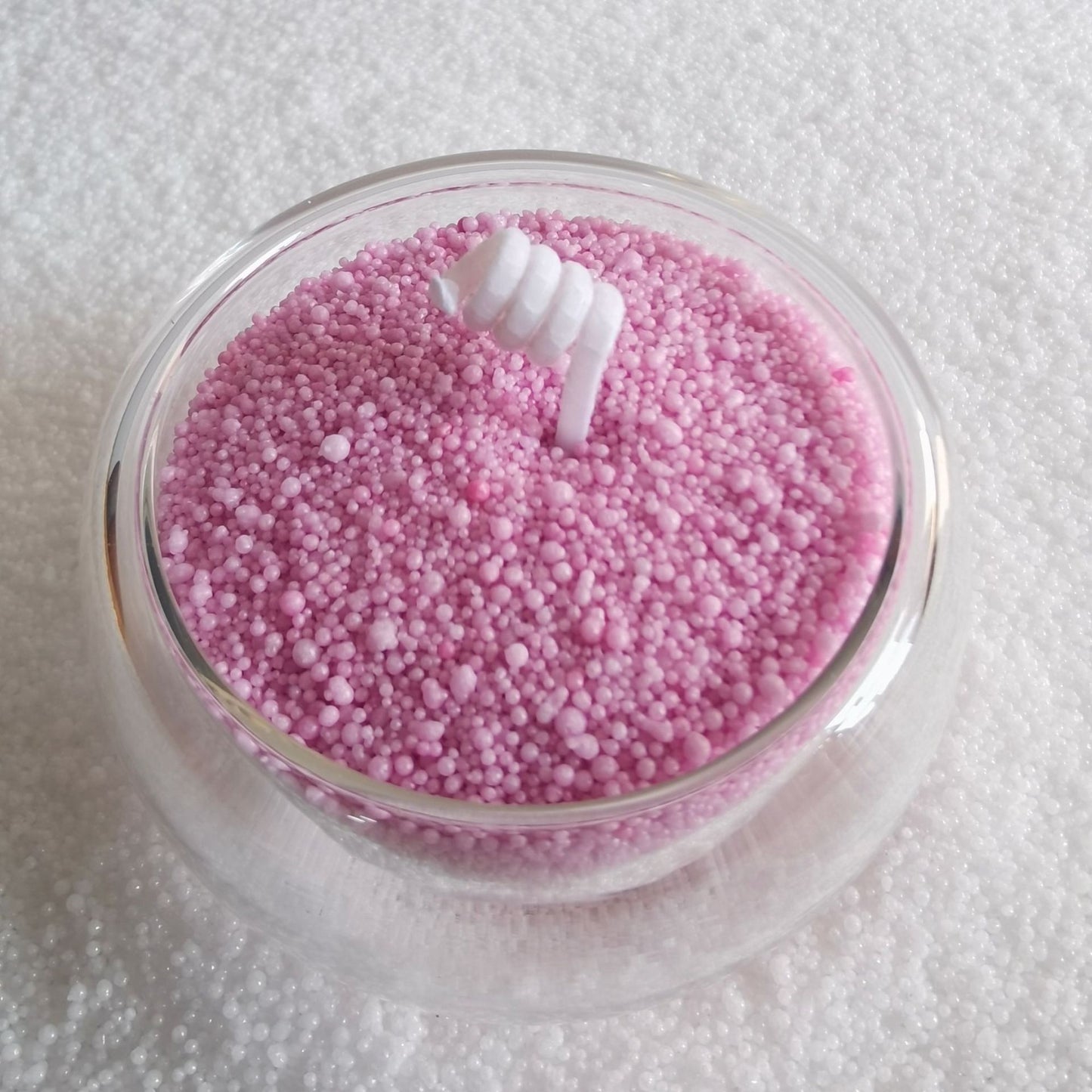 Pearled Candle 2.2lbs DIY Candle Sand,with 20 Wicks