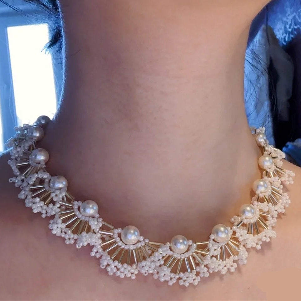 Fanshaped Pearl necklace